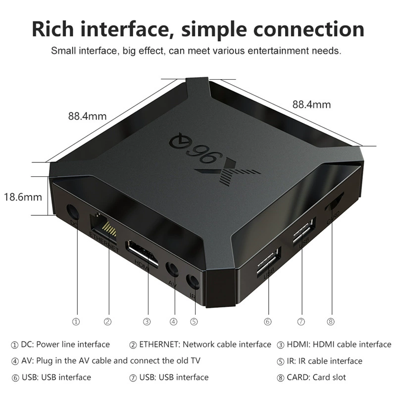 X96q набор ТВ-бокс 4K HD Quanzhi H313 Товар из-за рубежа мультимедиа ТВ-бокс USB Android X96q проигрыватель