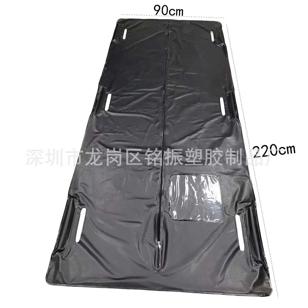 殡葬用品装尸袋外贸加厚带把手纳体袋 PVC尸体袋黑色动物裹尸袋