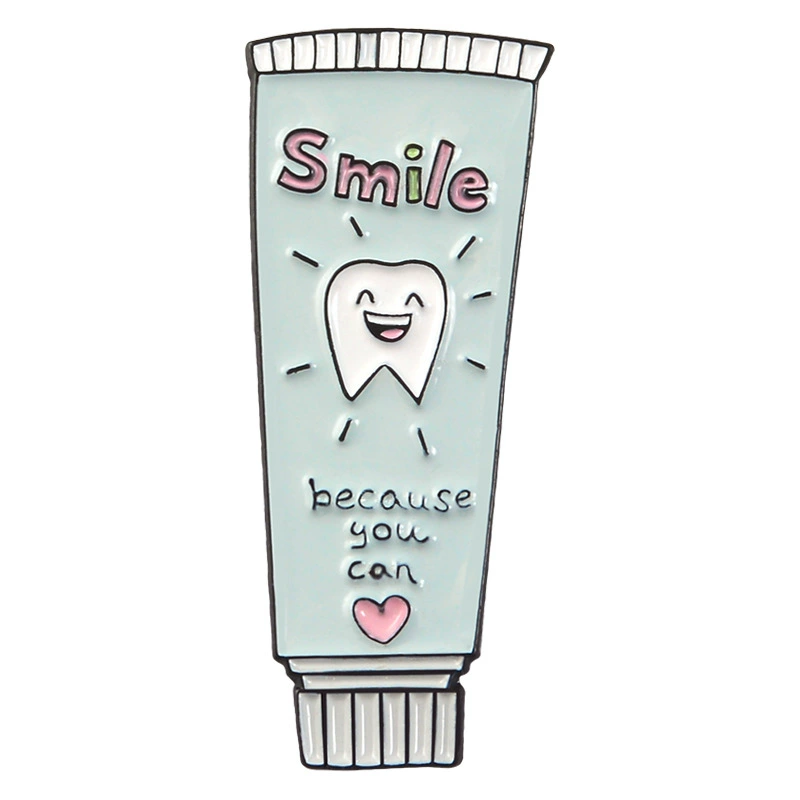 High-end bag accessory, badge, creative cute brooch, toothpaste, toothbrush