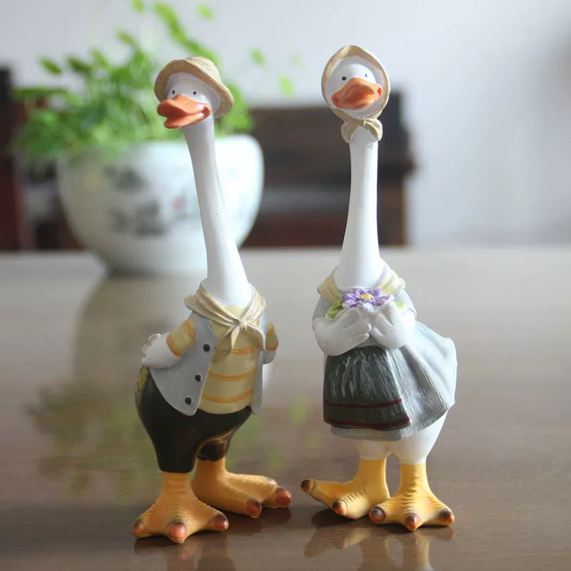 New resin desktop gift decoration Creative simulation home duck personality resin craft craft gifts