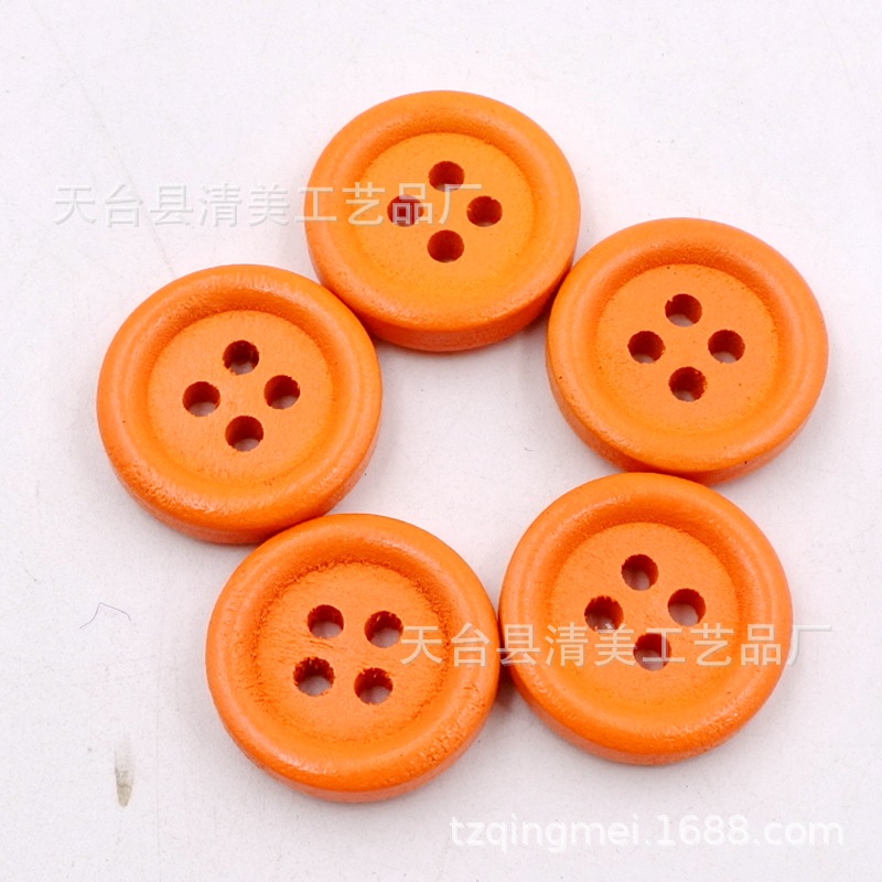 Botón naranja de 18mm Botón naranja de 1,8 cm 50 piezas por paquete