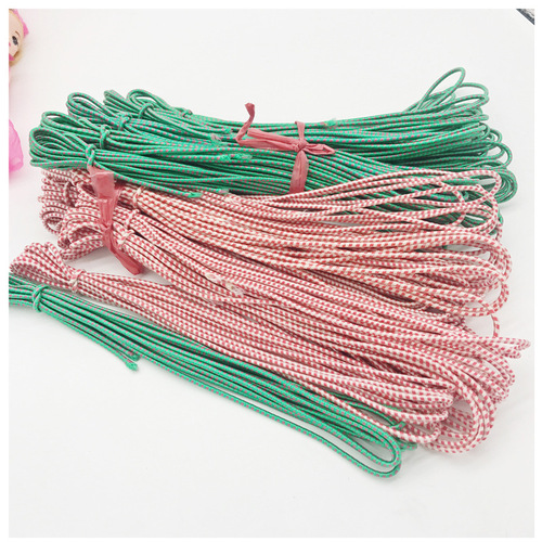Colorful round elastic rope long round rubber band high elastic elastic belt rope with accessories thin jumping rubber band rope 2 yuan store