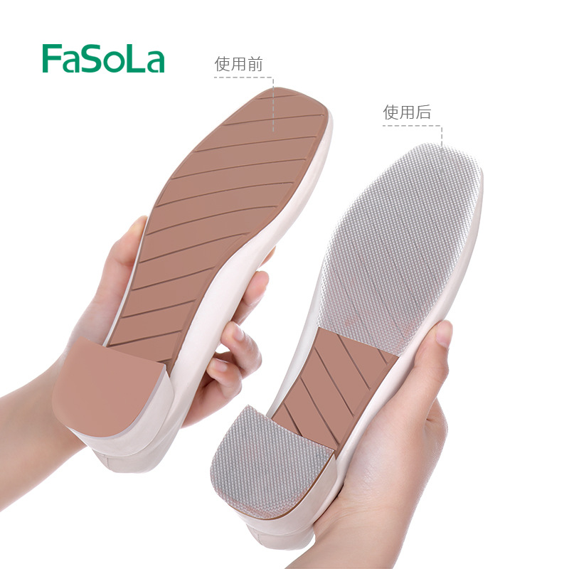 Pegatinas de suela FaSoLa antideslizantes resistentes al desgaste pegatinas de zapatos suela de cuero genuino película de protección zapatos de tacón alto resistentes al desgaste frontal inferior pegatinas de Palma