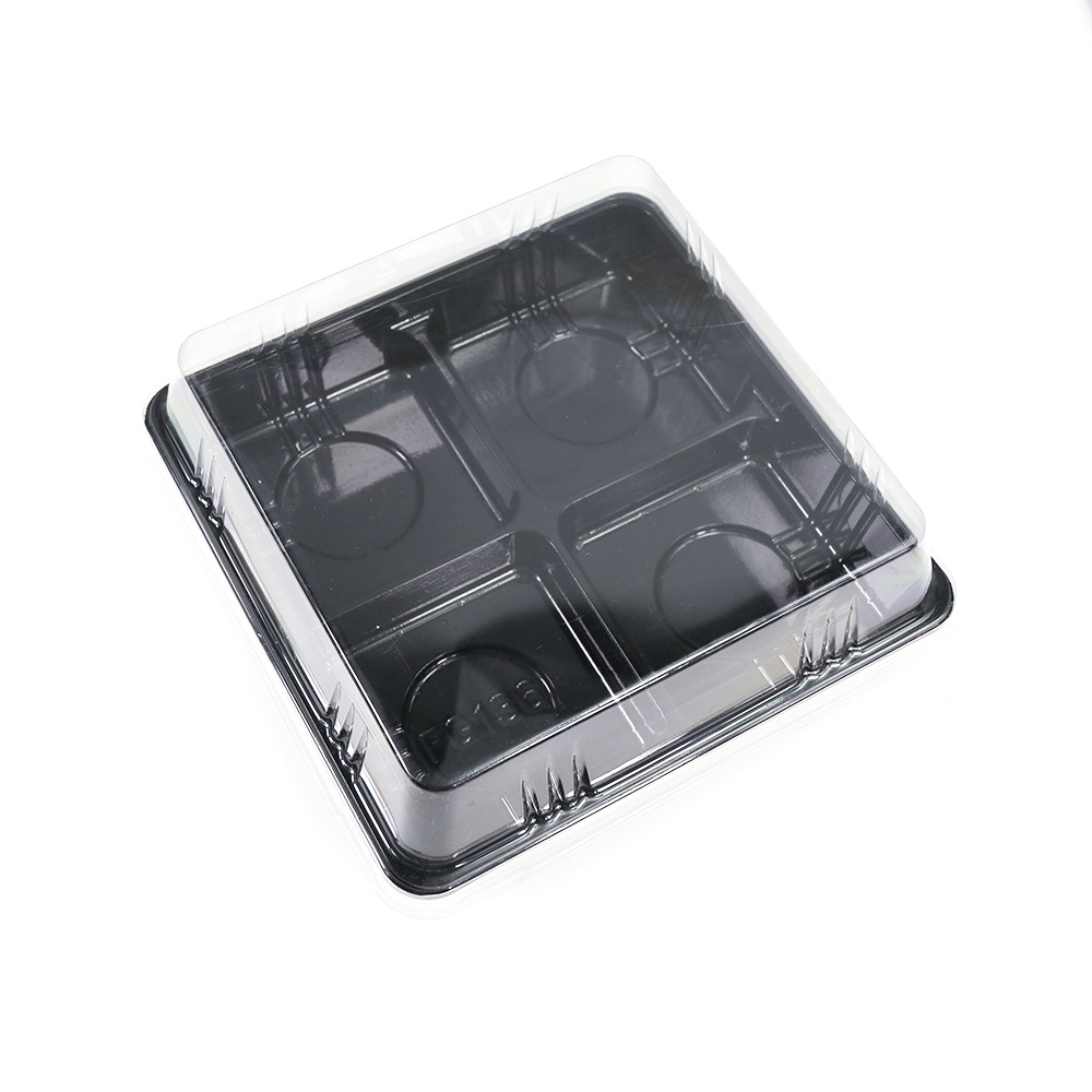 Caja de embalaje de huevo crisp, cuatro cuadrados de nieve, carne, pino de cáscara, patata de marismes, plástico transparente horneado, caja de embalaje de punto oeste image 5