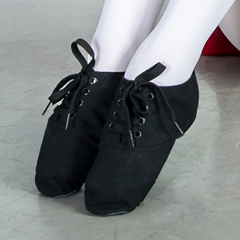 Botas de Jazz de lona para niños adultos de alta calidad zapatos de baile de fondo suave nuevos zapatos de práctica zapatos de baile moderno para mujer zapatos de ballet