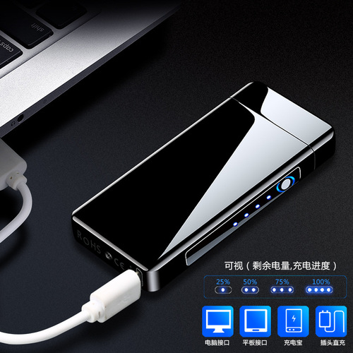 USB Arc Fire Lighter Open Flame Cigar Metal Creative Cigarette Lighter Boyfriend Gift Dropshipping