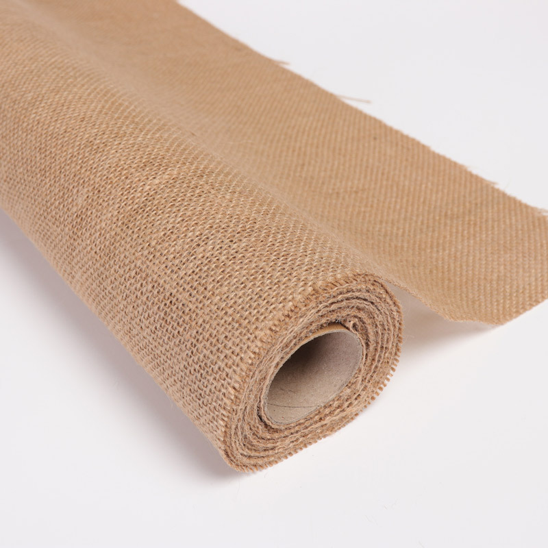 Rollo de lino de color original Lino natural decoración del hogar yute lino grueso regalo de dibujos animados flor material de embalaje al por mayor