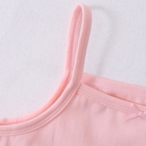 Girls' cotton camisole summer new style 3-piece boxed baby girl bottoming shirt, big children's top summer style