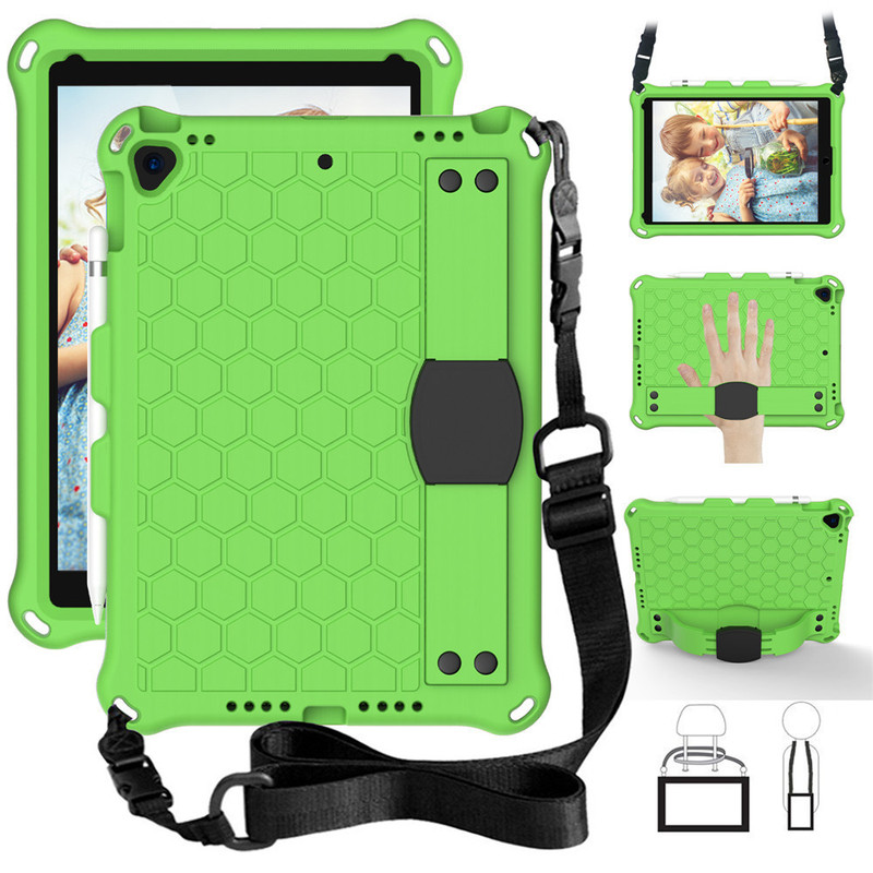 For iPad Air5 10.9 honeycomb protective case ipad9.7 strap 10.2 flat case mini6 anti-drop case