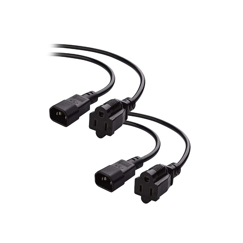 批发品字IEC C14 TO NEMA 5-15R美规电源线延长线 美国房车电源线