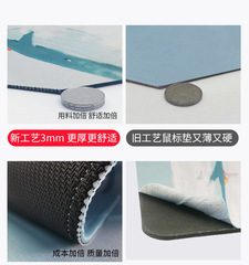 廠家批發鼠標墊 清新幾何辦公桌墊女生滑鼠墊 加大加厚鎖邊鍵盤墊