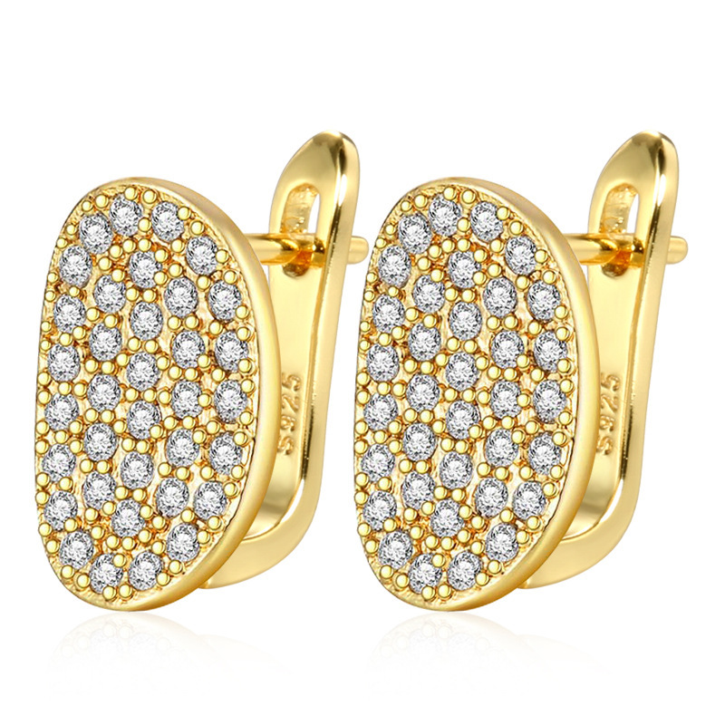 elegant universal sophisticated earrings with zircon