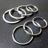 Metal double-layer glossy keychain, accessory stainless steel, wholesale