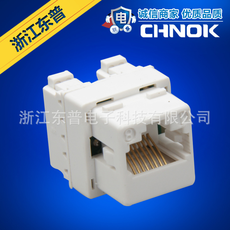 RJ45系列短体扁头模块（超五类六类）网络信息模块TM-8305