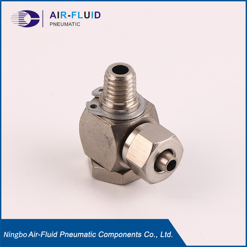 艾弗德厂家黄铜镀镍外丝快拧直通气管锁母接头 气动接头元器件