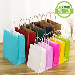 Kraft paper portable gift paper bag snack clothing packaging paper bag wholesale food takeaway packaging bag hand carry