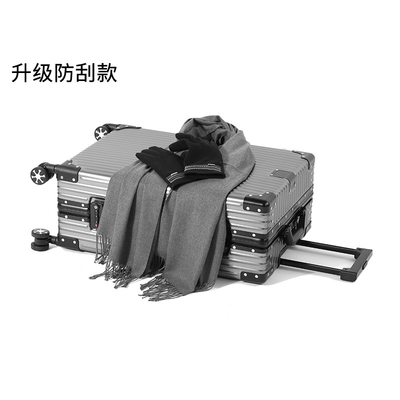 Equipaje de aleación de aluminio-magnesio aleación de aluminio exportación caja de la carretilla transfronteriza marco de aluminio metal Comercio exterior caja de aluminio maleta de viaje