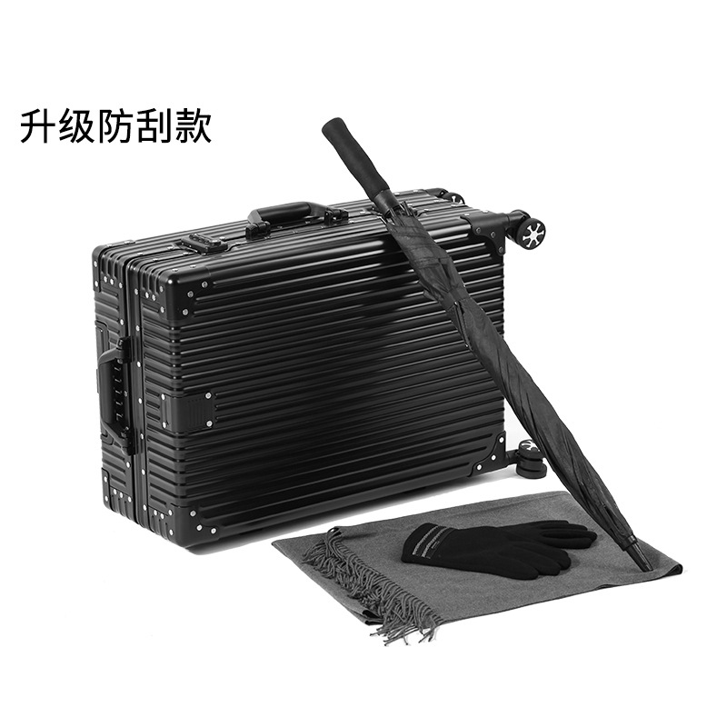 Equipaje de aleación de aluminio-magnesio aleación de aluminio exportación caja de la carretilla transfronteriza marco de aluminio metal Comercio exterior caja de aluminio maleta de viaje