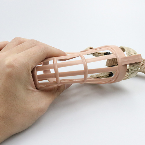 Dog muzzle, anti-biting, anti-barking, polypropylene webbing, soft plastic, breathable mesh muzzle, fence dog muzzle manufacturer