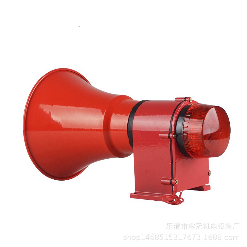 行车用喇叭 船舶扬声器 DJ-5带灯船用大功率声光报警器3音可调