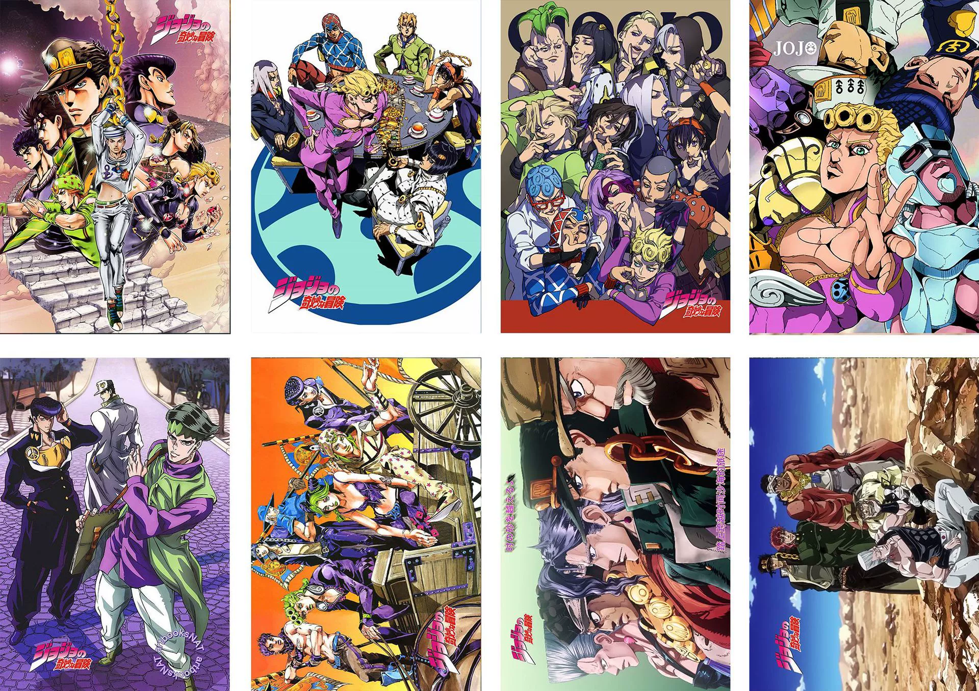 Новый двумерный постер Jojo Wonderful Adventure Anime Poster Poster Poster Poster Poster Wholesale Dormitory Wallpaper Patching HD
