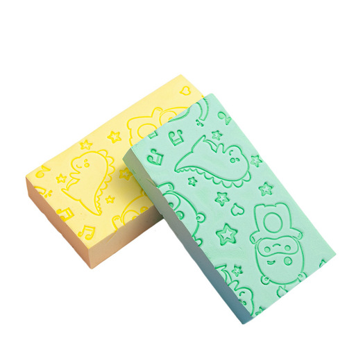 Dora Dobe Infant & Toddler Bath Sponge Brush with Cartoon Prints—Baby's Perfect Companion, Kids' Hair & Body Scrubbing Brush, Model 6269