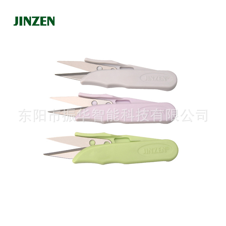 JINZEN TC-100金振塑料柄手扣纱剪 台湾品质 厂家直销 工业家用