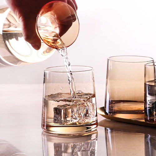 Danish cold kettle cup set Nordic amber cup creative heat-resistant glass cold kettle juice jug tie pot water bottle