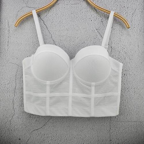 Korean version of the best-selling thin sexy tight-fitting personalized hollow halter neck bra vest for women with navel-baring short tube top to wrap the chest