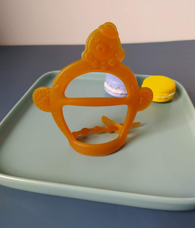 Directo de fábrica bebé silicona pulsera teether guantes mordedor Correa bebé teether