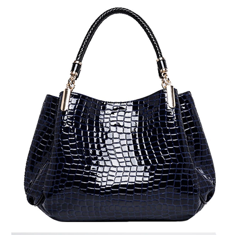 Bolso de Mujer, Invierno 2024, Nuevo Modelo, Patrón de Cocodrilo, Piel Sintética, Estilo Europeo y Americano, Bolso de Mano para Mujer de Mediana Edad, Bolso Grande de Hombro, Venta al por Mayor