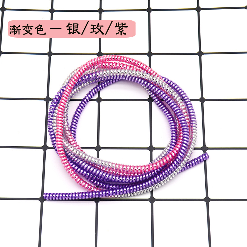 Directo de fábrica 1,6 M cable de datos del teléfono móvil galvanoplastia cuerda protectora cable de datos cable protector manga protectora cuerda de primavera