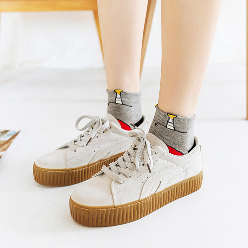 New Arrival Socks: Adorable Cartoon Designs, Korean-style Casual Women's Socks—Crayon Shin-chan Low-cut Short Socks Available for Wholesale