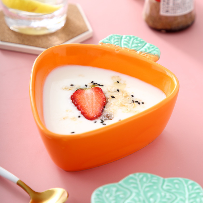 Rábano forma cerámica creativa hogar lindo pequeño plato postre tazón fruta ensalada tazón plato