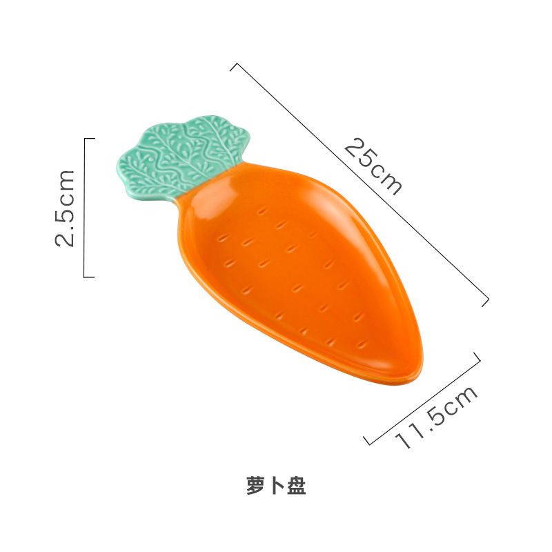 Rábano forma cerámica creativa hogar lindo pequeño plato postre tazón fruta ensalada tazón plato