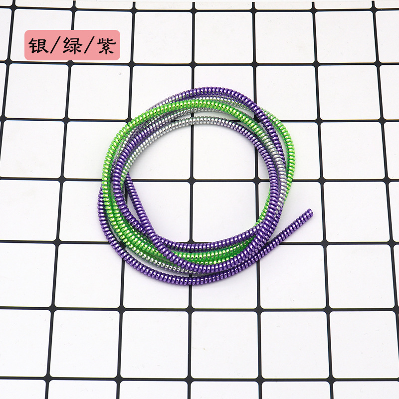 Directo de fábrica 1,6 M cable de datos del teléfono móvil galvanoplastia cuerda protectora cable de datos cable protector manga protectora cuerda de primavera