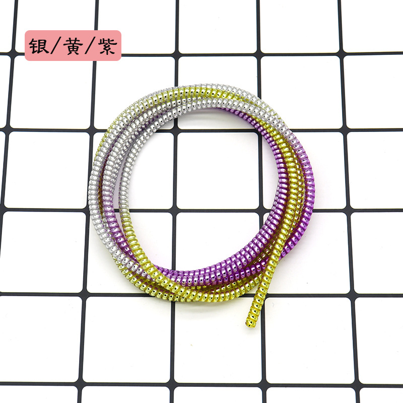 Directo de fábrica 1,6 M cable de datos del teléfono móvil galvanoplastia cuerda protectora cable de datos cable protector manga protectora cuerda de primavera