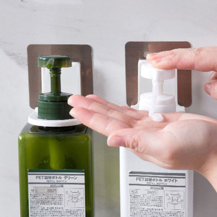 Sticky Hook Wall Magic Sticker Shower Gel Bottle Hanger Bathroom Shampoo Hand Sanitizer Wall-Mounted Traceless Suction Hook