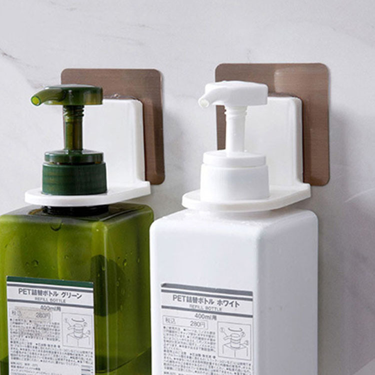 Wholesale Sticky Hook Wall Magic Sticker Shower Gel Bottle Hanger Shampoo Hand Sanitizer Wall-Mounted Traceless Hook Hanger