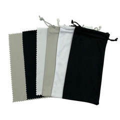 Factory direct supply glasses bag set soft and delicate glasses bag printed LOGO needle two fiber drawstring