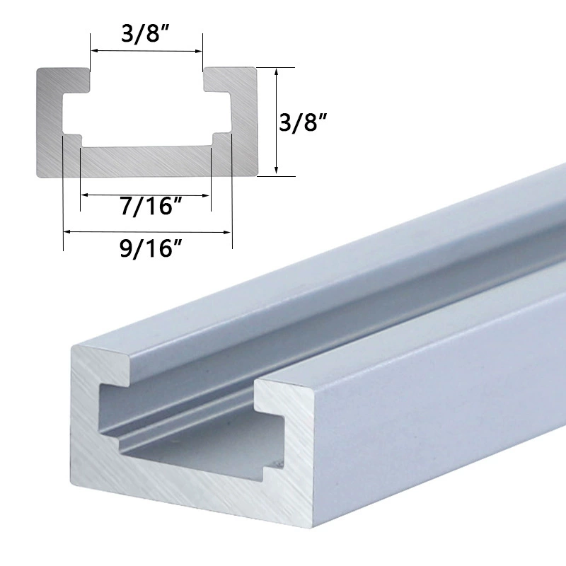 T‑shaped T‑slot sliding stop rail, woodworking limited guide, 300–1220 mm