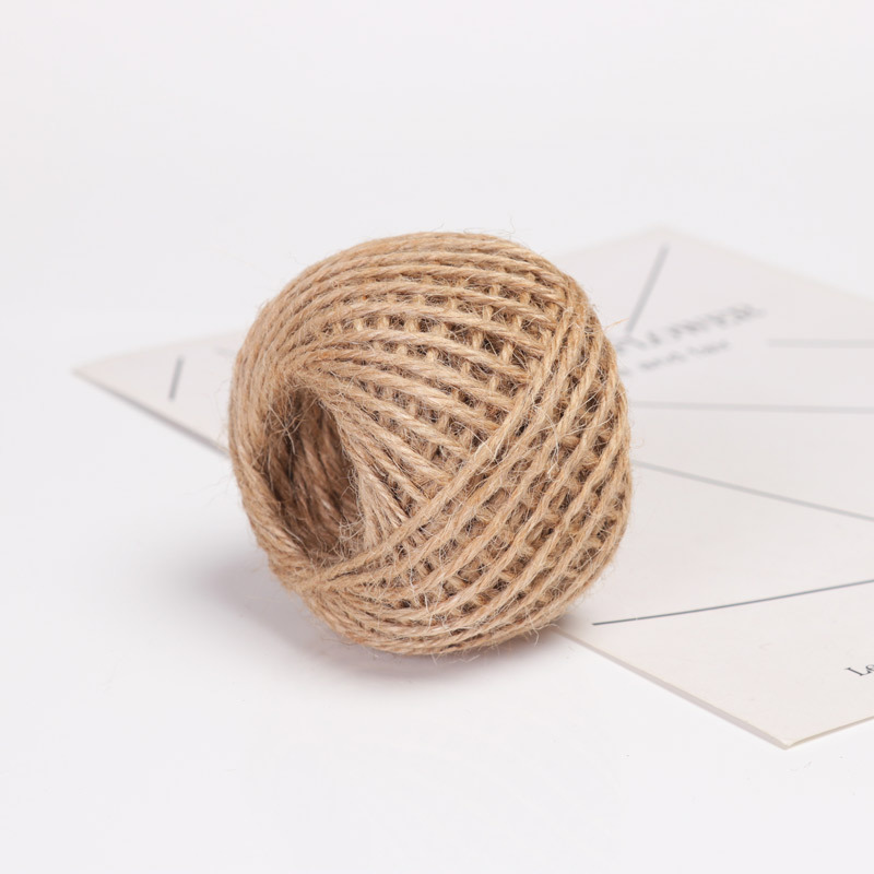 Fábrica al por mayor vintage color primario cuerda de cáñamo de tres hilos DIY accesorios de cinta hechos a mano cuerda flor material de embalaje