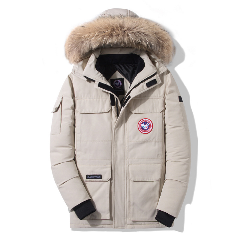 Chaqueta de plumón para hombre, venta al por mayor, invierno 2024, nueva chaqueta cálida y a prueba de frío para hombre, chaqueta de moda estilo pareja juvenil