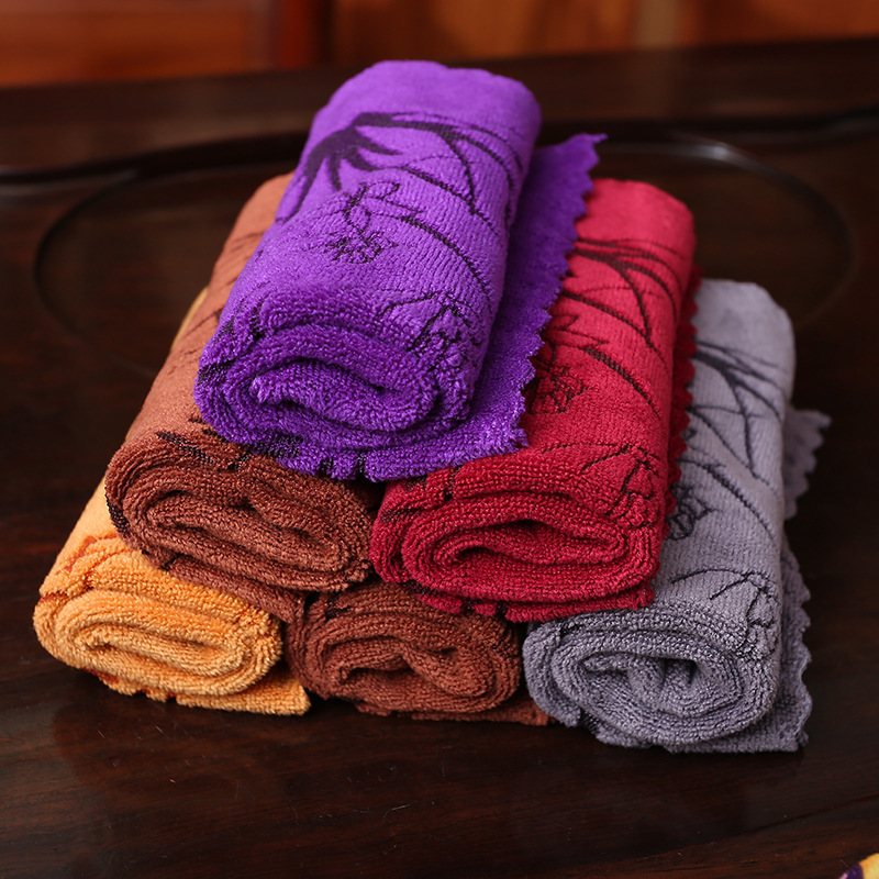 Tea Towel Microfiber Printed Square Towel Set logo Tea Table Kitchen Cleaning Absorbent Wipe Thickened Tea Towel Tea Towel Microfiber Printed Square Towel Set logo Tea Table Kitchen Cleaning Absorbent Wipe Thickened Tea Towel