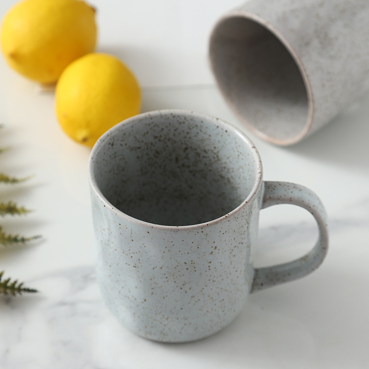 Ins Style Ceramic Cup Home Office Stoneware Mug Coffee Celadon Celadon Office Gift Cup E18