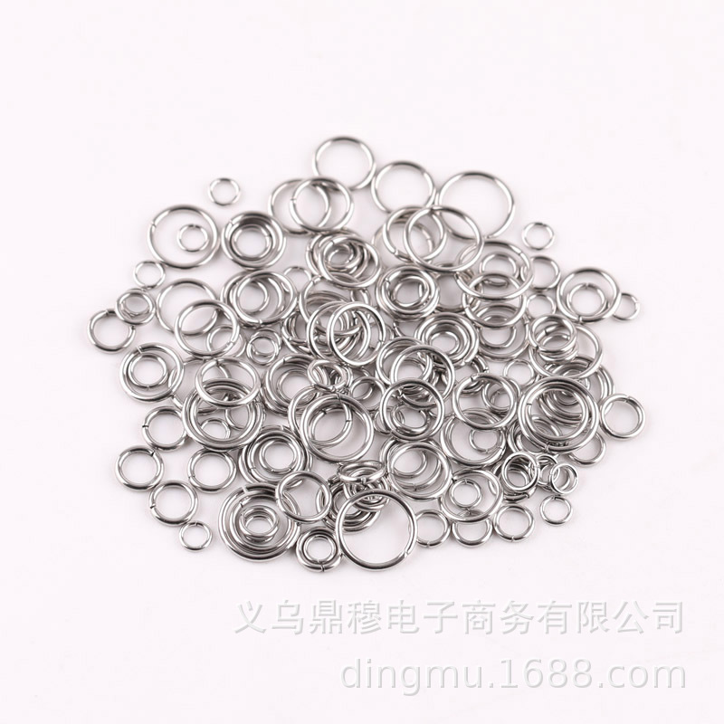 DIY Jewelry Accessories Handmade Materials Stainless Steel Open Ring Bead Bracelet Connector Single Ring Titanium Steel Open Ring