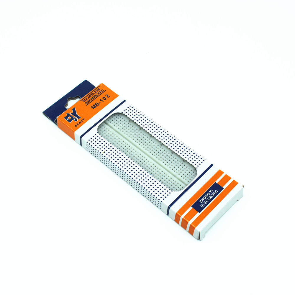 MB-102无焊面包板彩条免焊测试板830孔面包板组合拼接洞洞实验板