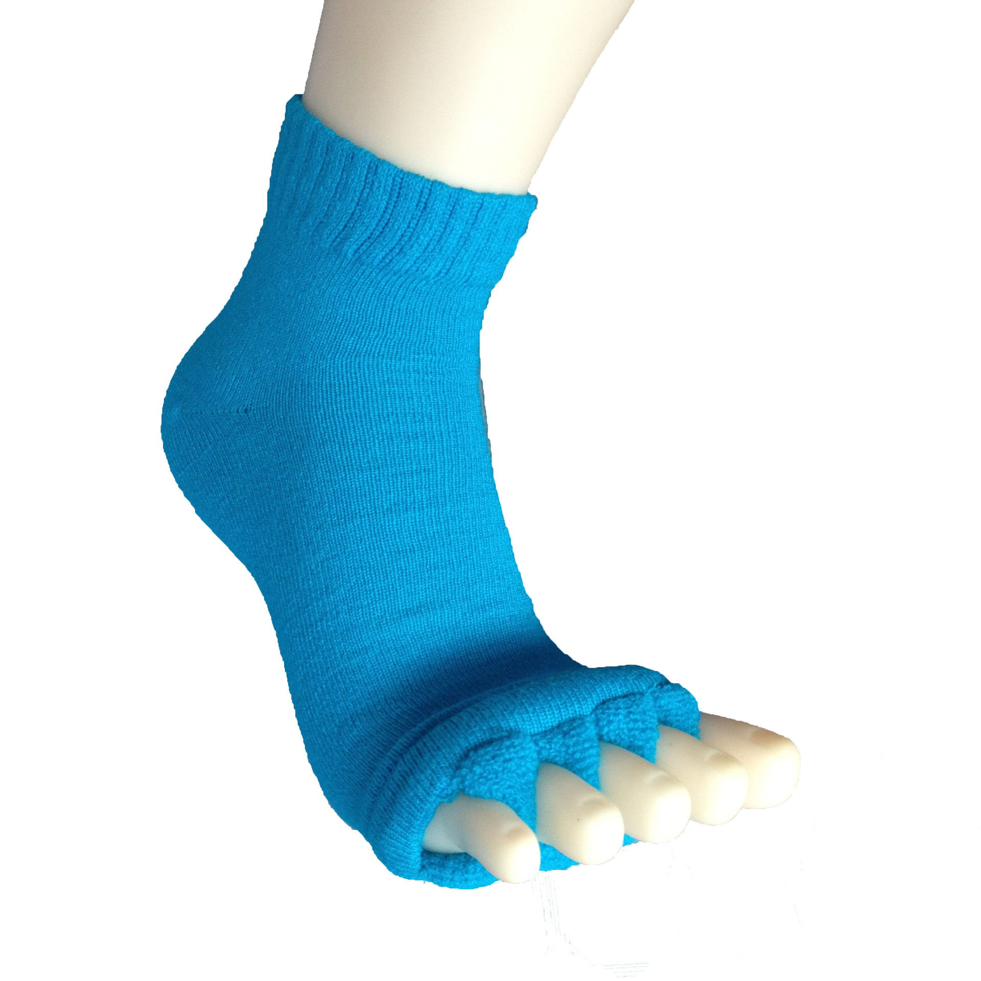 Calcetines del dedo del pie japoneses y coreanos calcetines del dedo del pie de la yoga del masaje DE LA SALUD calcetines del dedo del pie del algodón de acrílico suave de las mujeres calcetines abiertos del dedo del pie