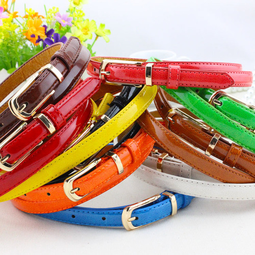 Korean style pin buckle all-match dress belt female manufacturer women's fine candy color decorative belt one piece drop belt