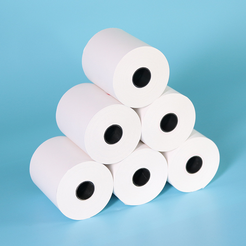 Thermal receipt paper 57x50 for supermarkets, small receipt paper 55g for food delivery, 57mm cinema ticket paper 57x50 ultra-thin
